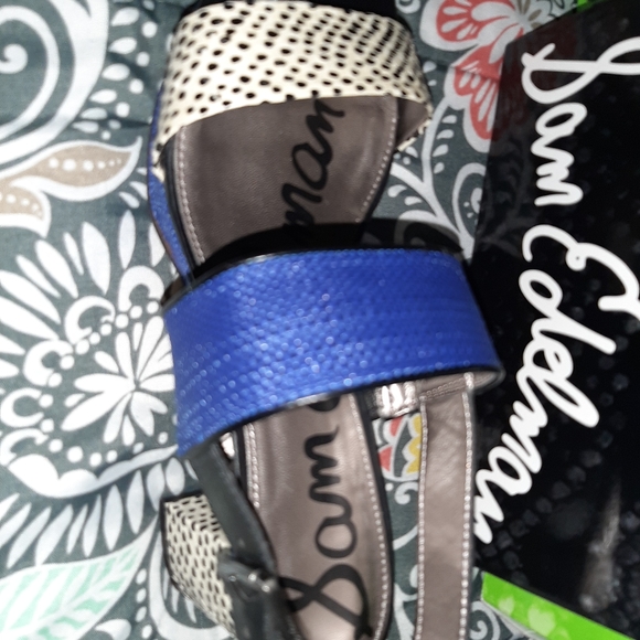 Sam Edelman Blue Keira Heels - Picture 3 of 4